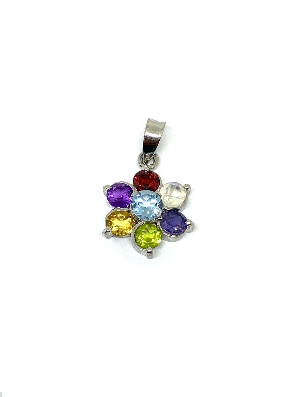 AAA+ Natural Multi Gemstone Pendant - Image 2