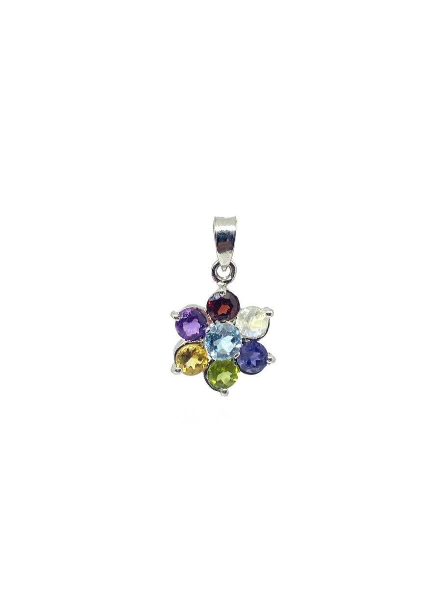 AAA+ Natural Multi Gemstone Pendant - Image 3