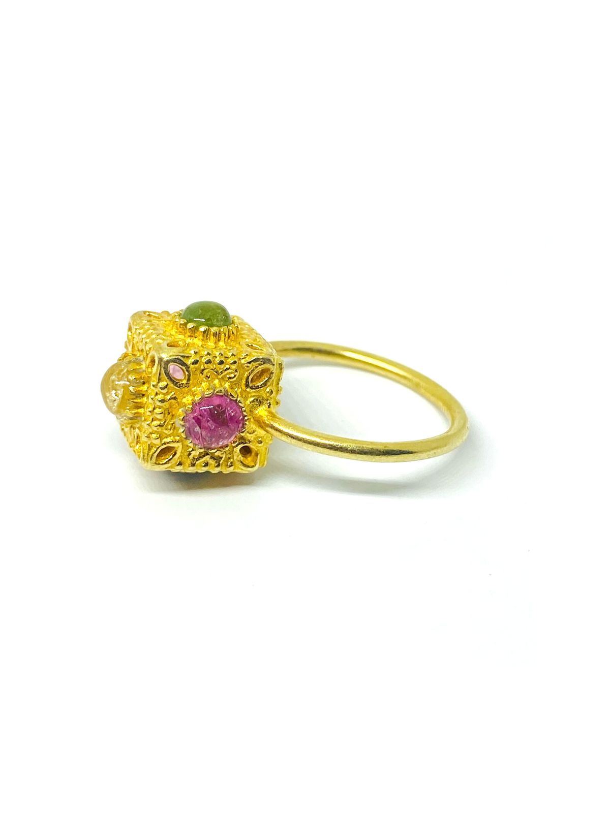 Beautiful Natural Tourmaline Gemstone Ring – Handmade Ring for Women - Image 2
