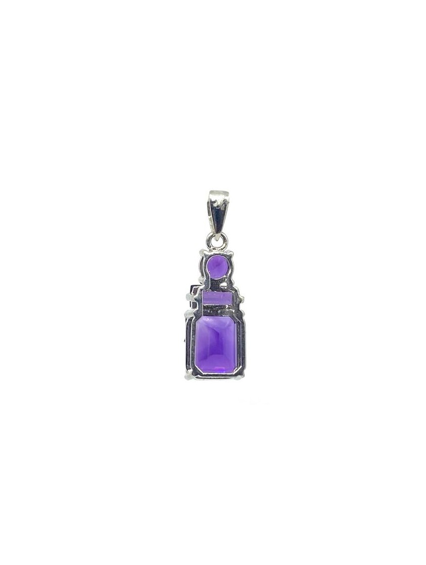 Natural Faceted Amethyst Gemstone Pendant - Image 4