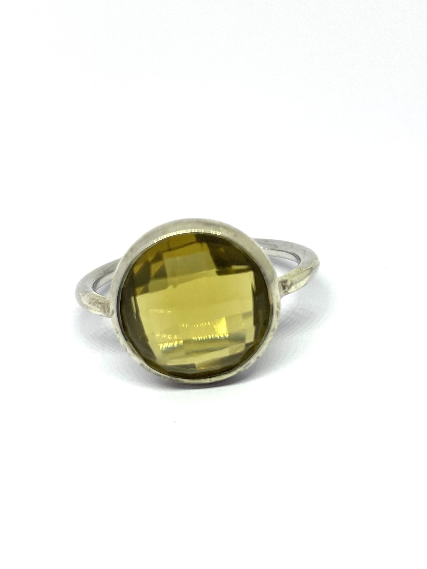 Yellow Lemon Quartz Bezel Ring - Image 2