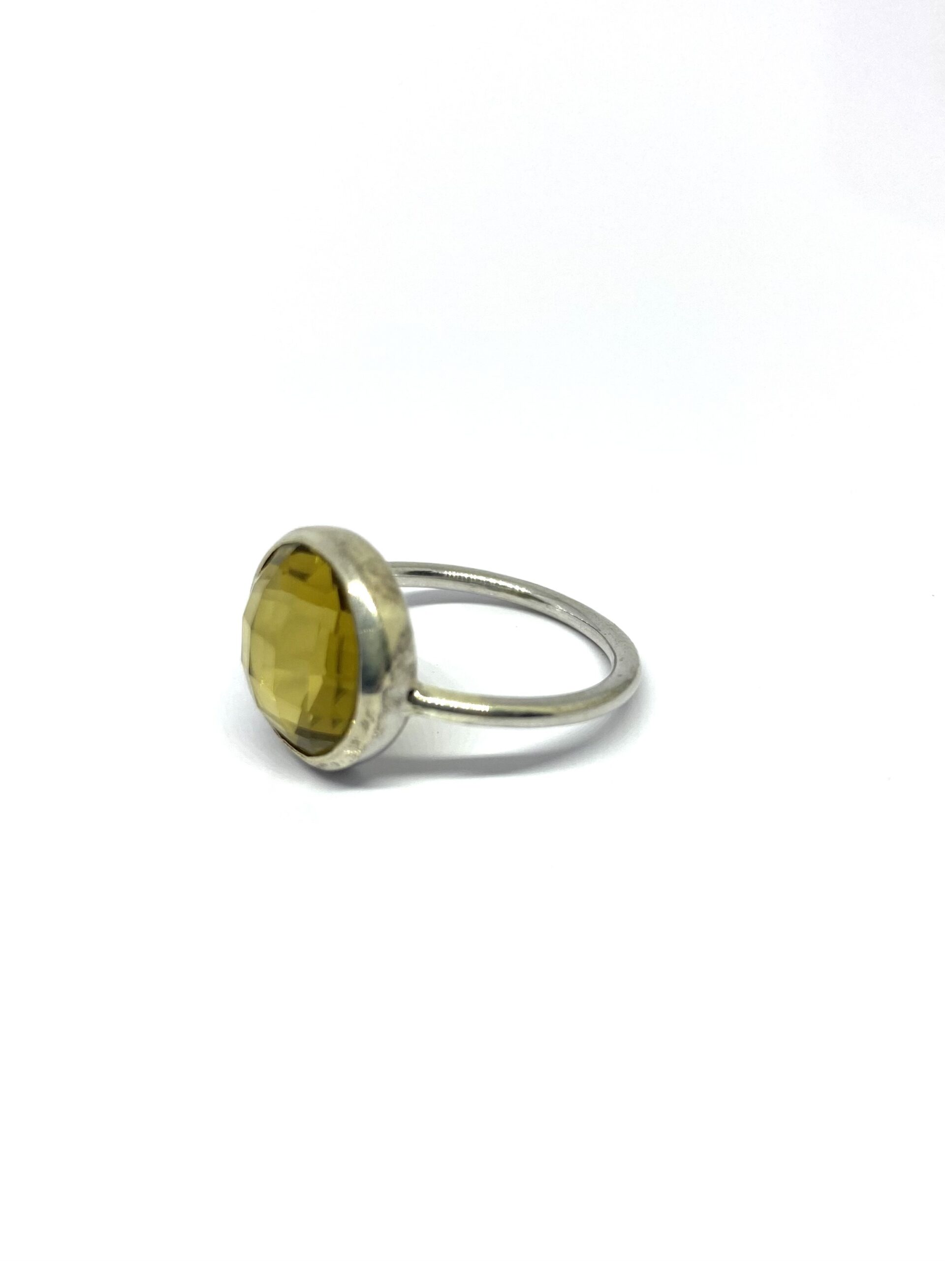 Yellow Lemon Quartz Bezel Ring - Image 3