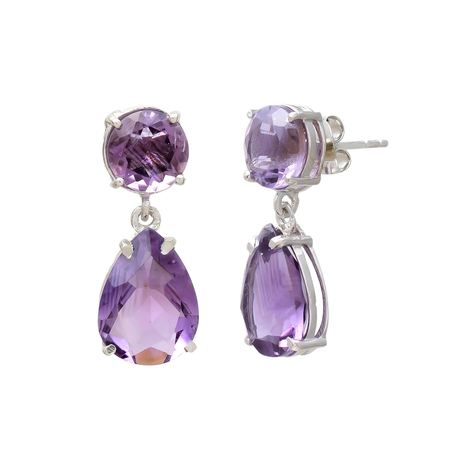 Elegant Amethyst Earrings Royal Purple Gemstone Beauty - Image 3