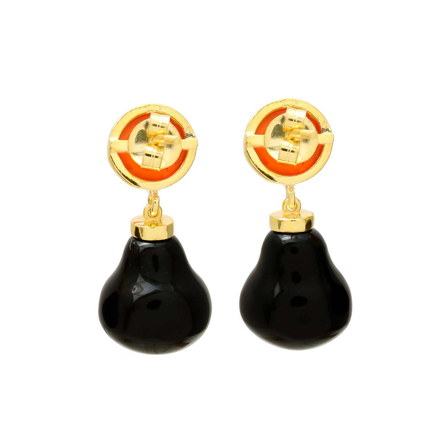 Carnelian & Black Onyx Statement Earrings - Image 4