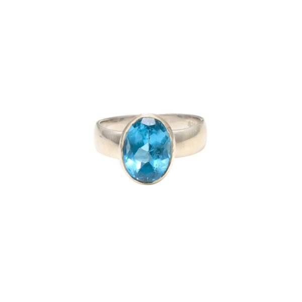 925 Sterling Silver Blue Topaz Ring - Image 2