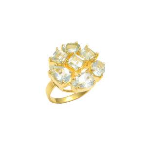 Elegant Sterling Silver Aquamarine Ring