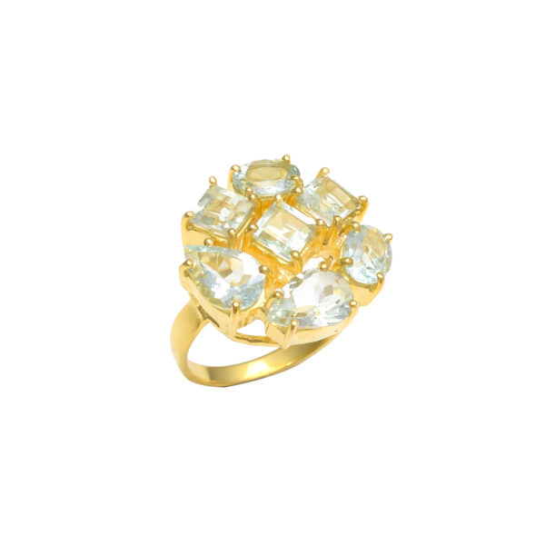 Elegant Sterling Silver Aquamarine Ring