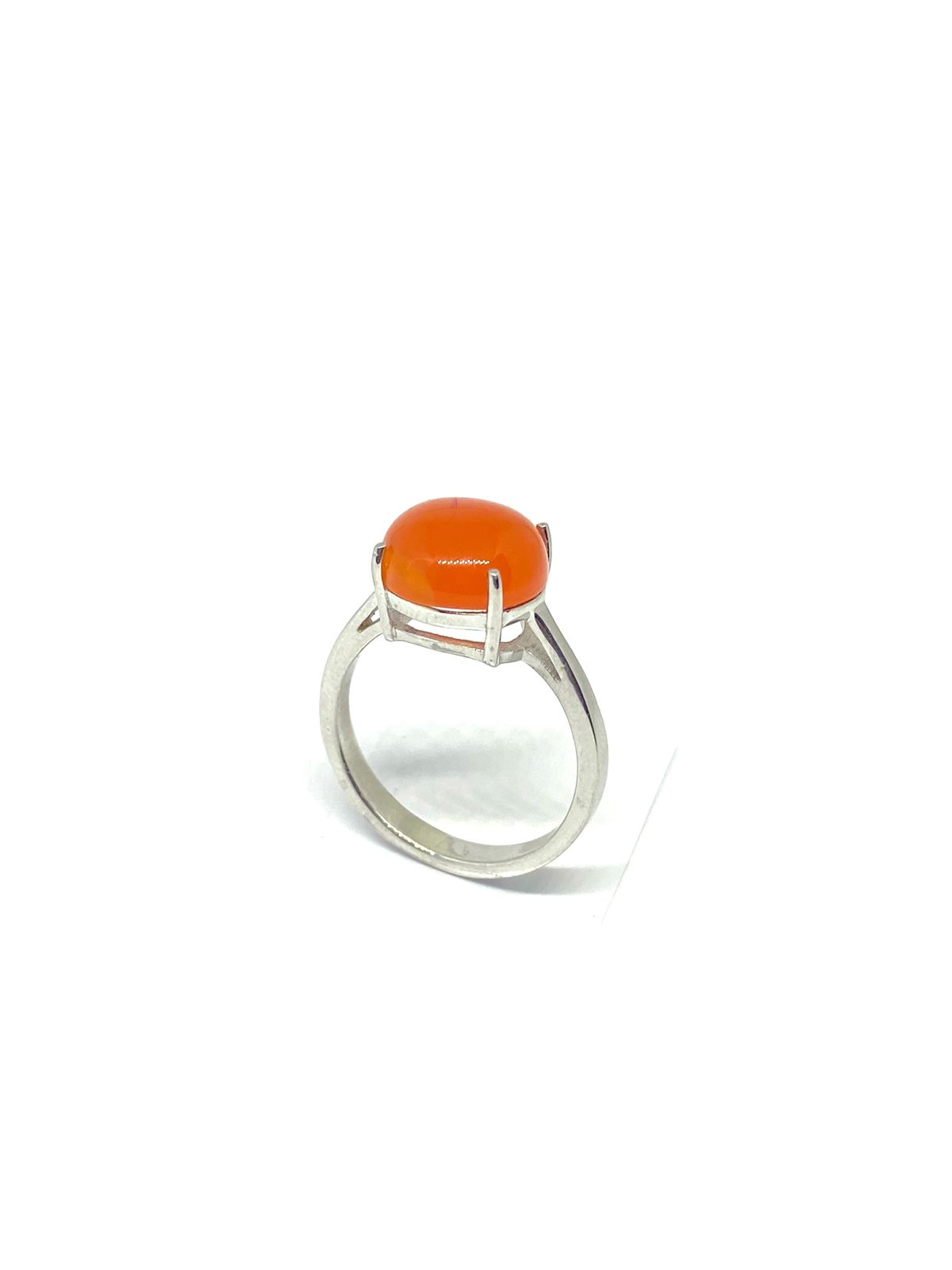 Vibrant Orange Carnelian Gemstone Ring - Image 3