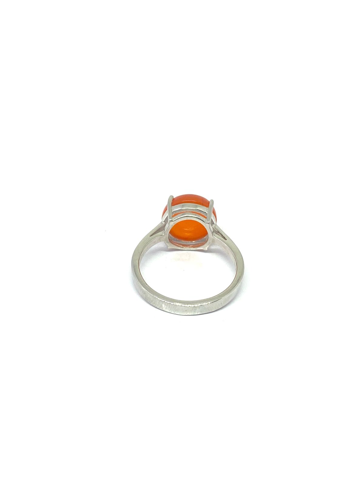 Vibrant Orange Carnelian Gemstone Ring - Image 4