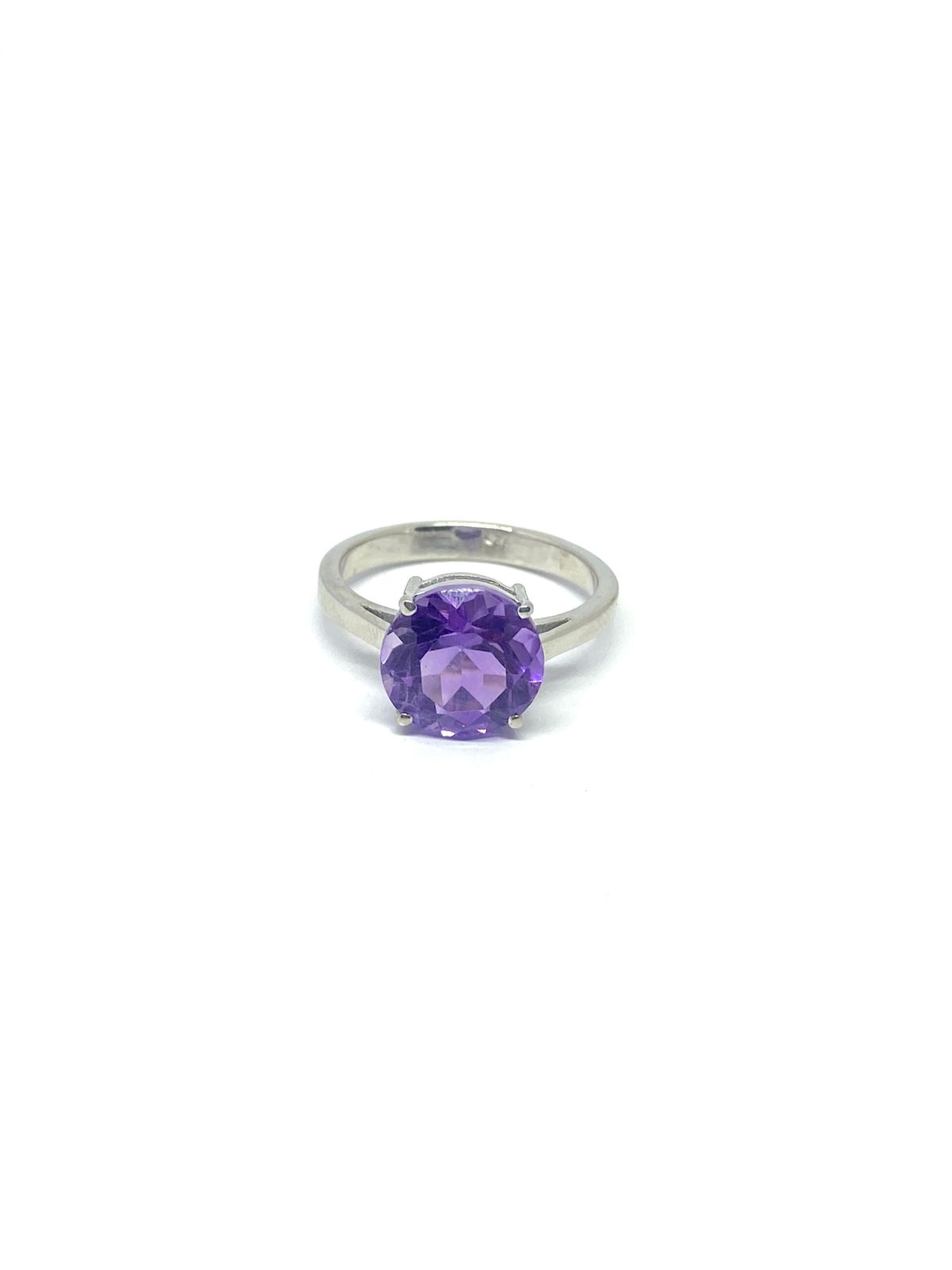 Natural Amethyst Gemstone Ring – Genuine Purple Elegance
