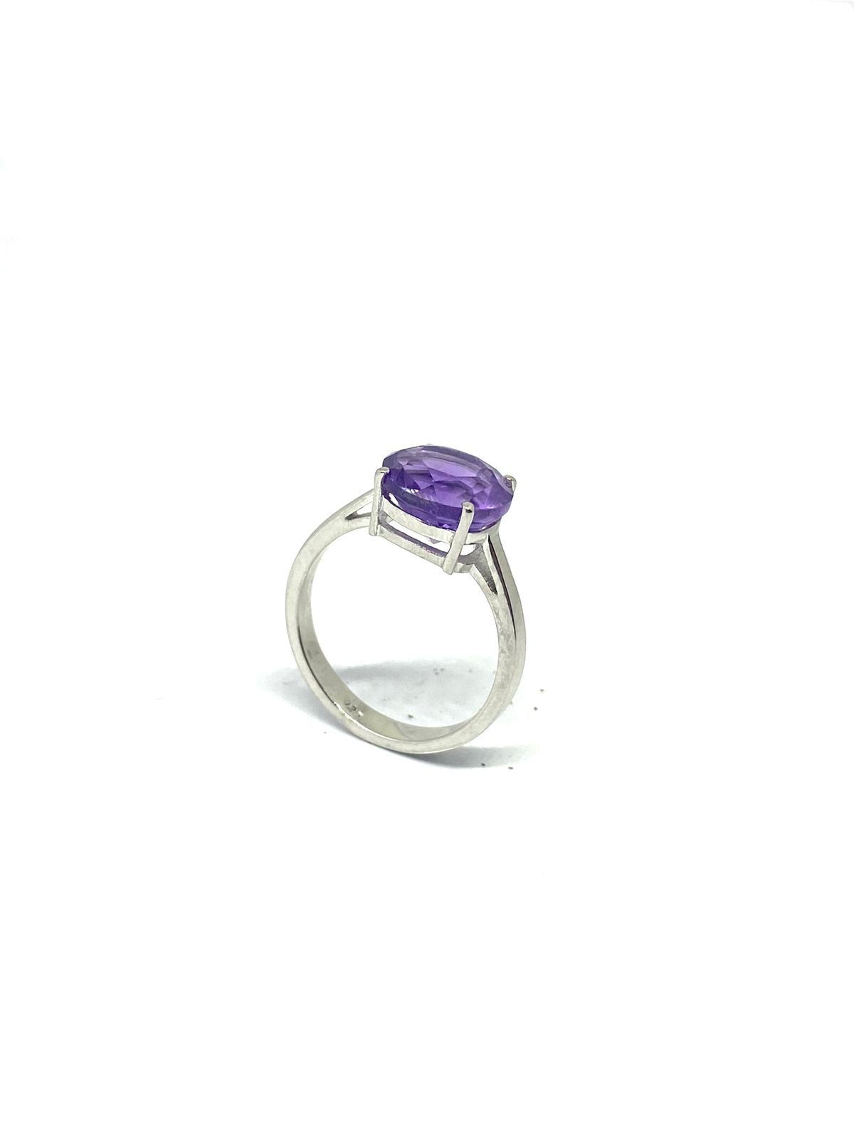 Natural Amethyst Gemstone Ring – Genuine Purple Elegance - Image 3