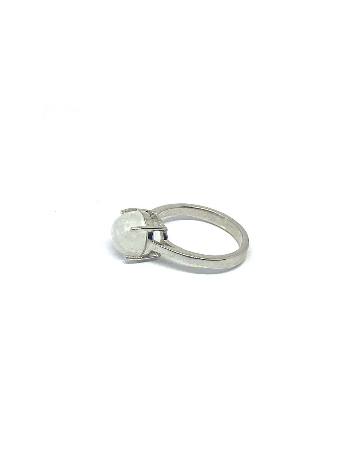 Classic Sterling Silver Moonstone Ring with Radiant Glow - Image 2