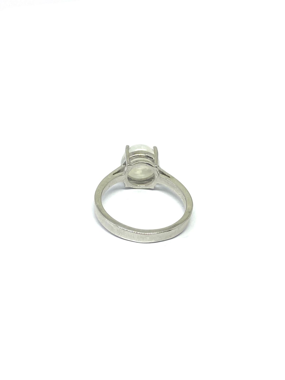 Classic Sterling Silver Moonstone Ring with Radiant Glow - Image 4