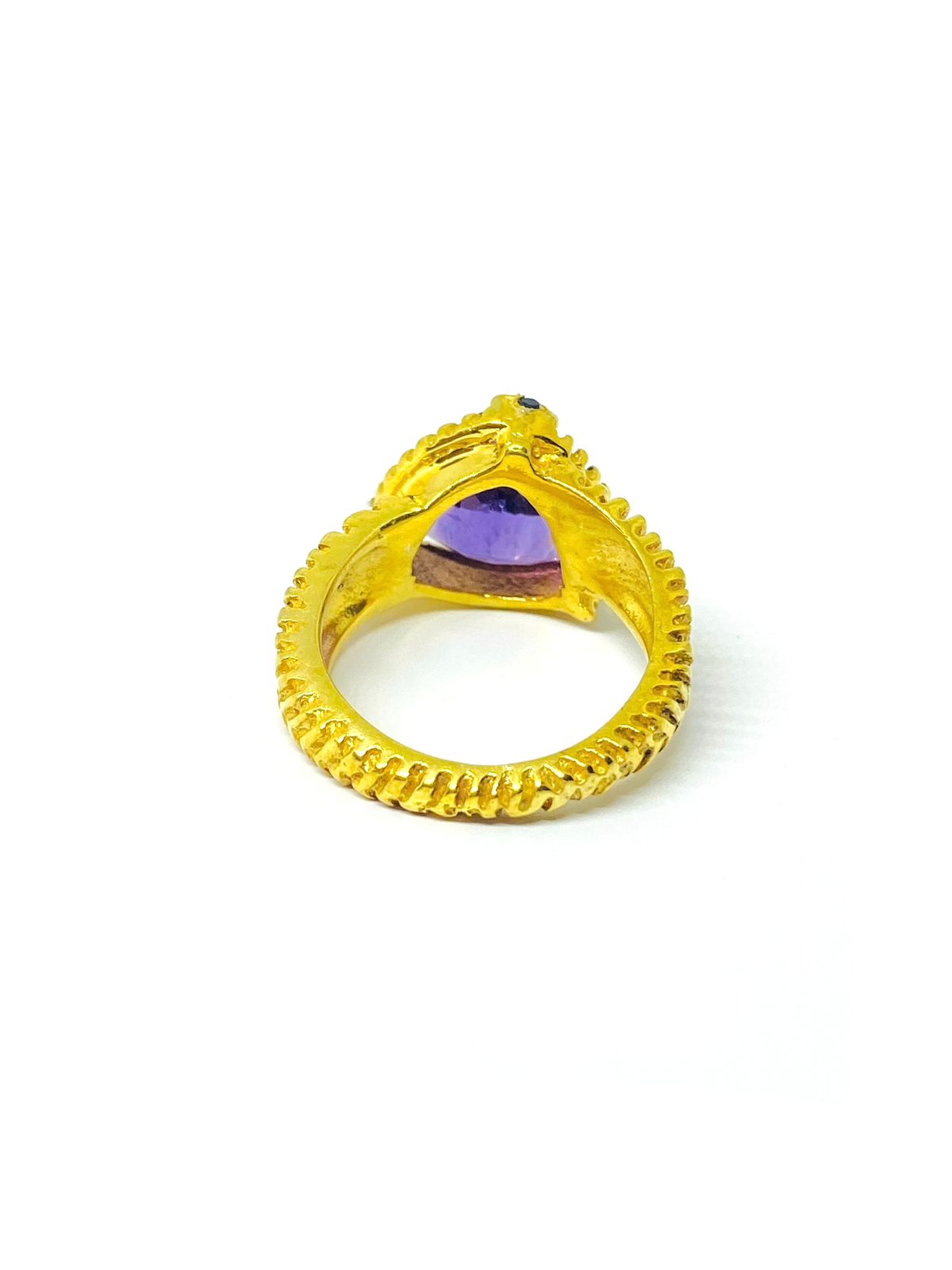 Elegant Amethyst Gemstone Ring Royal Purple Statement Ring - Image 3