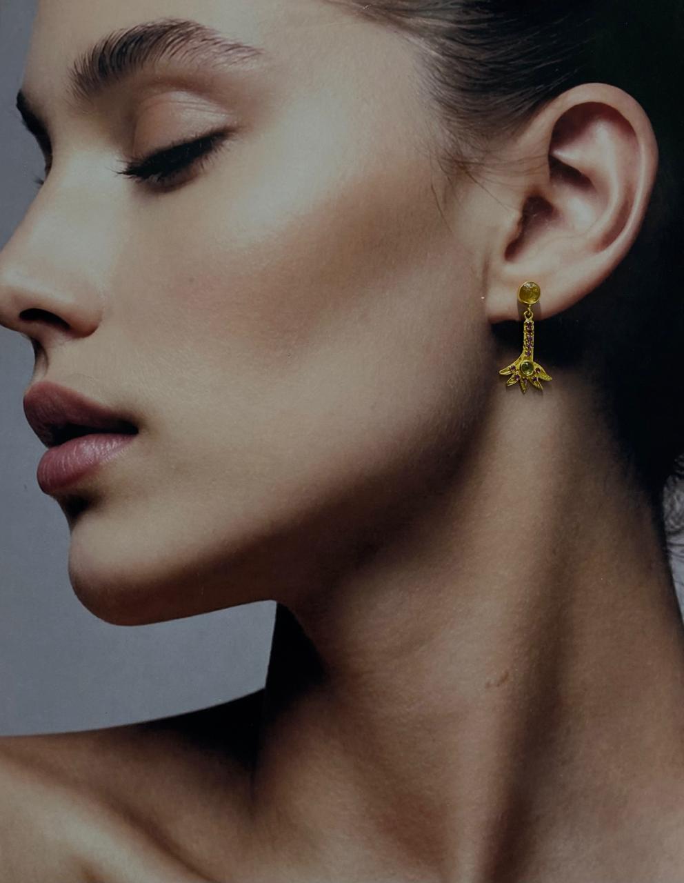 Multi Tourmaline Earrings in 92.5 Sterling Silver